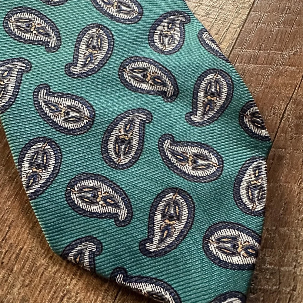 Men's Robert Talbott Teal Paisley Silk Tie One Size